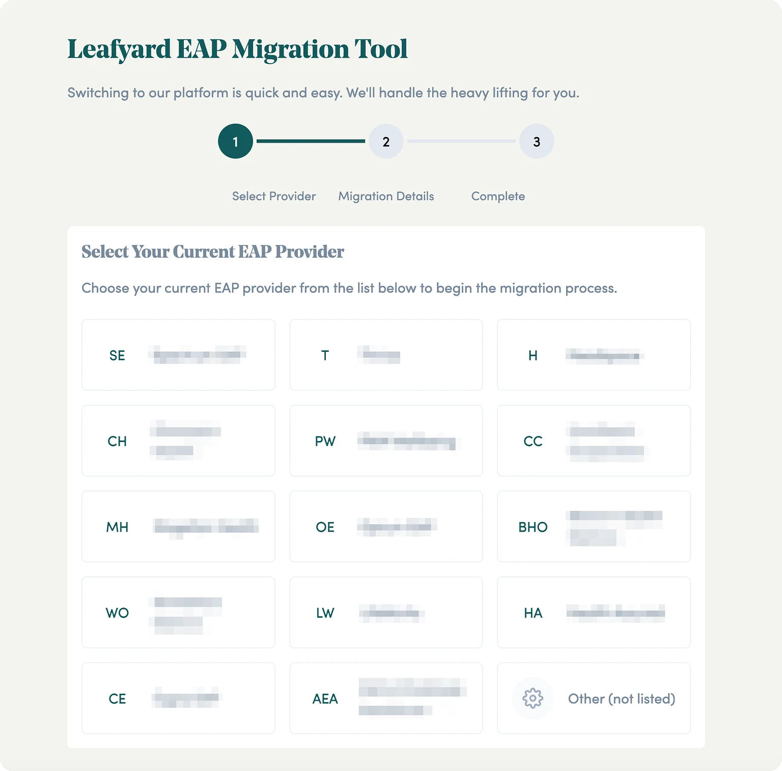 Leafyard's seamless migration process for data-driven digital EAP implementation